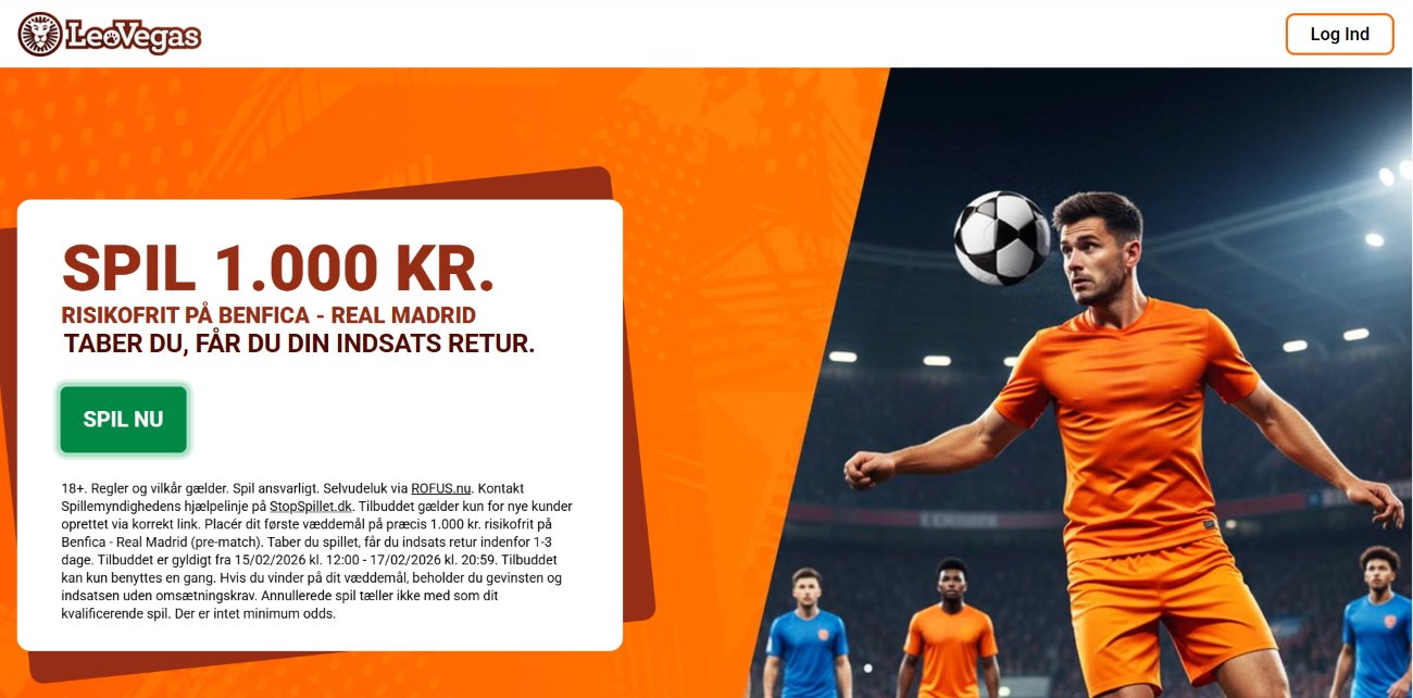 Risikofrit spil til Benfica - Real Madrid