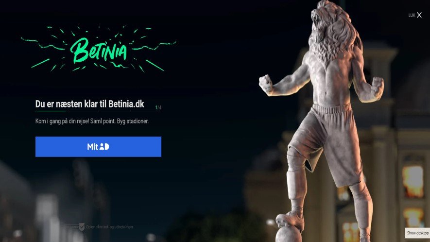 Log ind-side hos Betinia