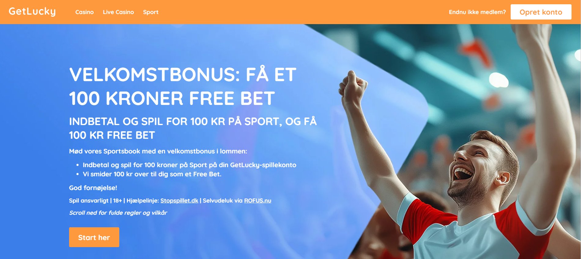 GetLuckys velkomstbonus til nye spillere