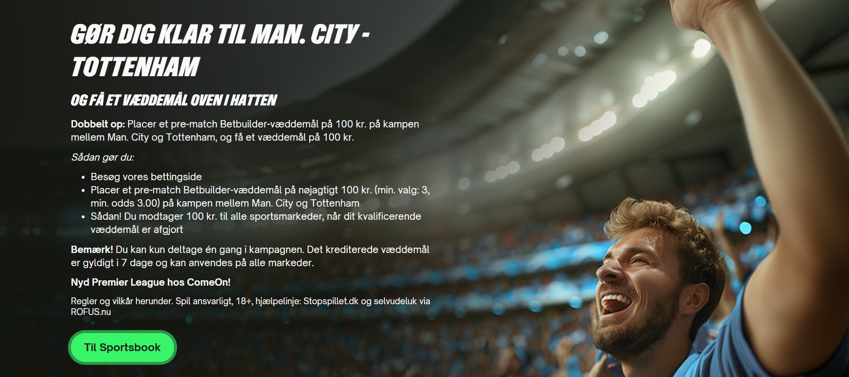 ComeOn-kampagne i forbindelse med Manchester City - Tottenham